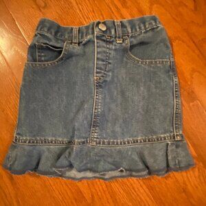 Old Navy Denim Mini Skirt with Ruffle at Hem - 4T